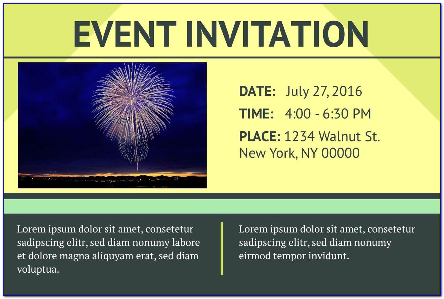 Corporate Event Invite Template