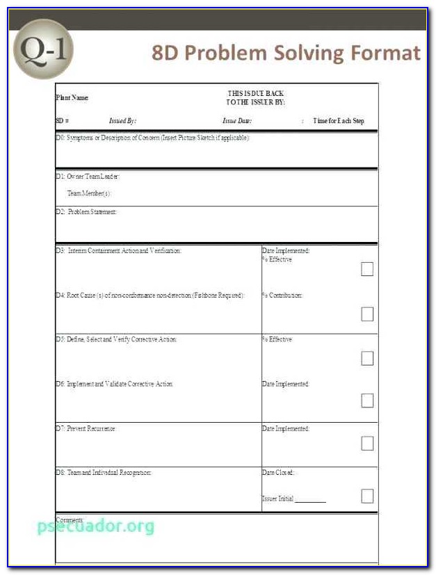 Corrective Action Form Template Free