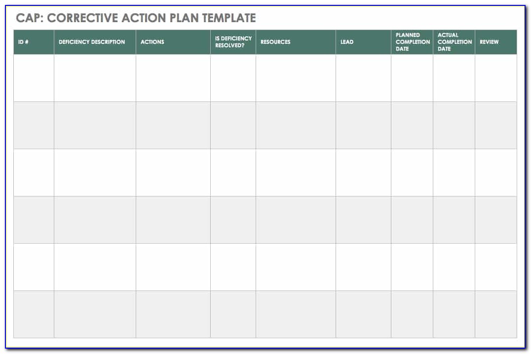 Corrective Action Report Example