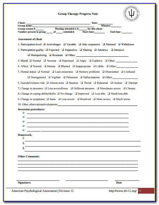 Counseling Assessment Form Template