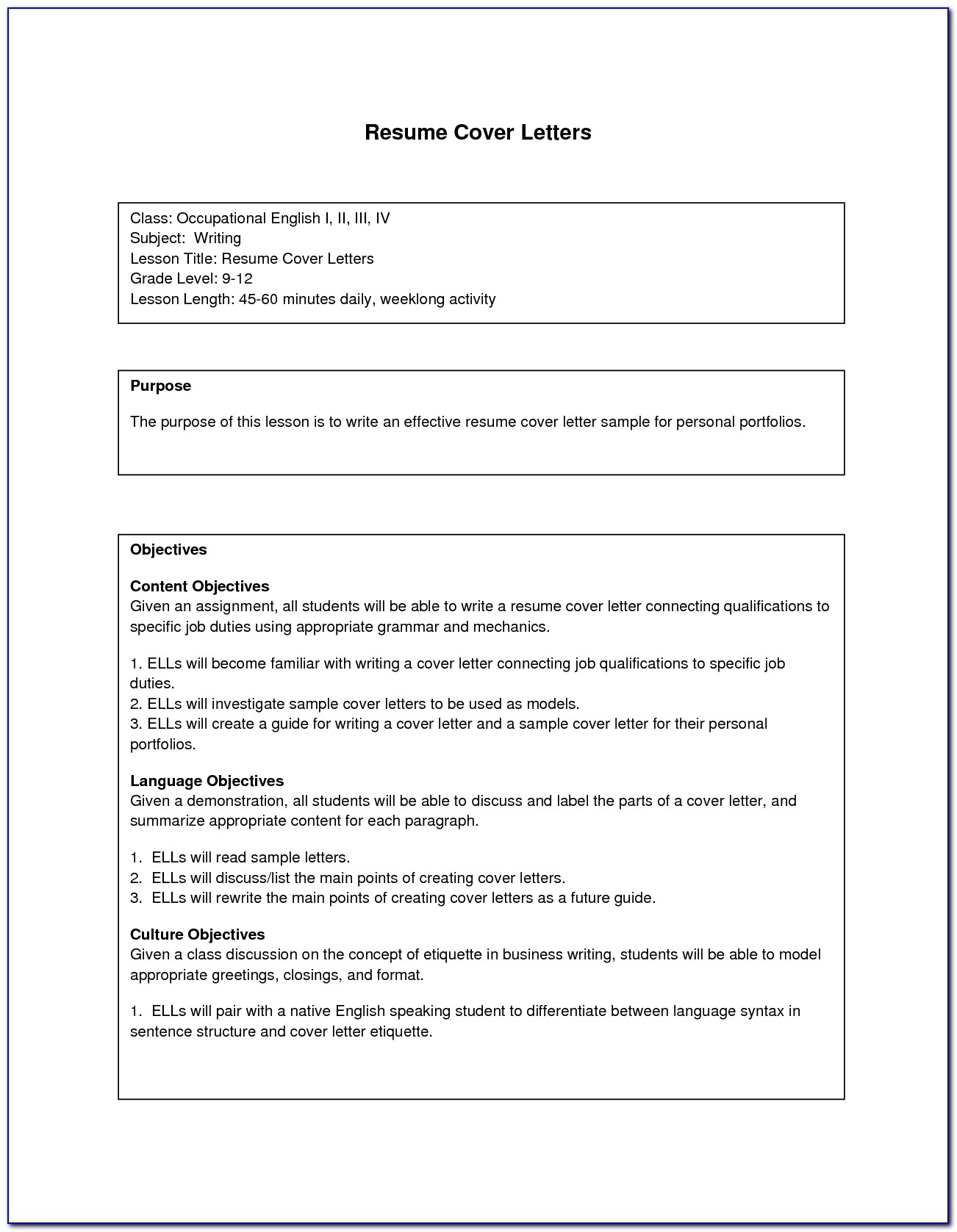 Cover Letter And Resume Templates Free