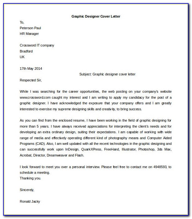 Cover Letter Free Templates Download