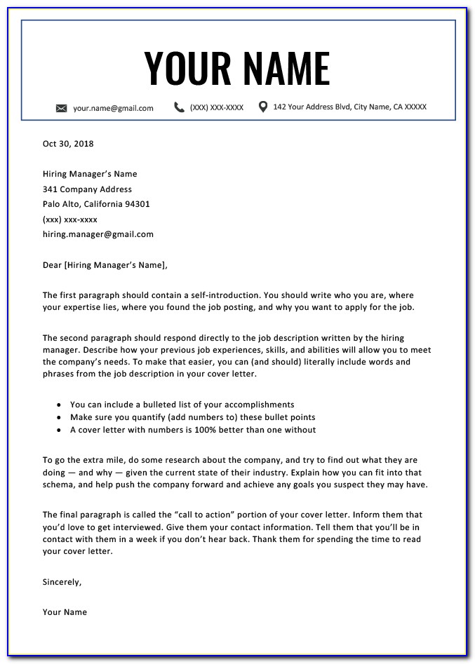 Cover Letter Templates Free Microsoft Word