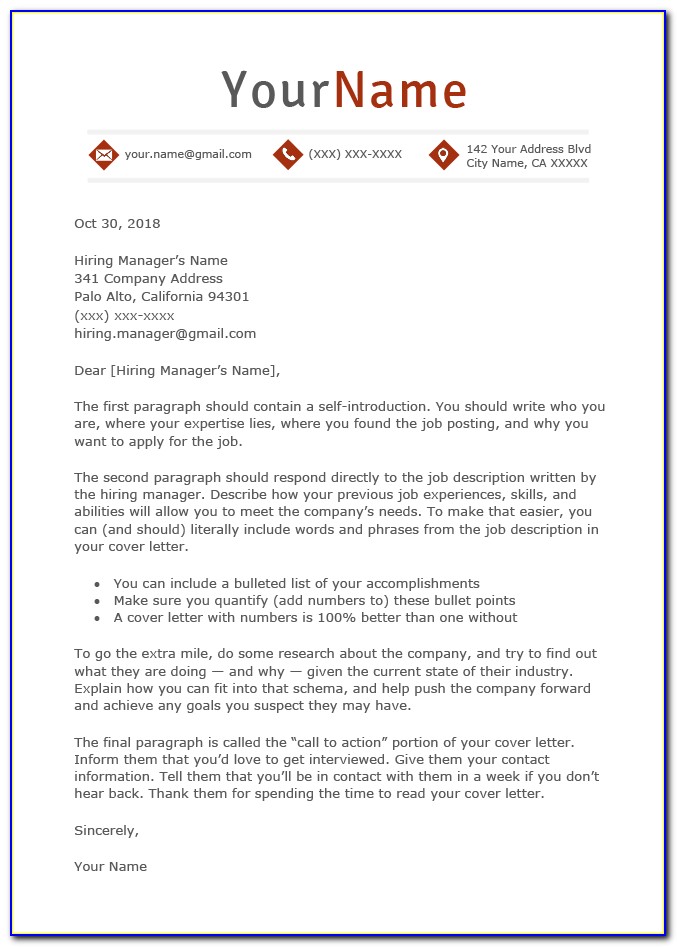 Cover Letter Templates Free Word