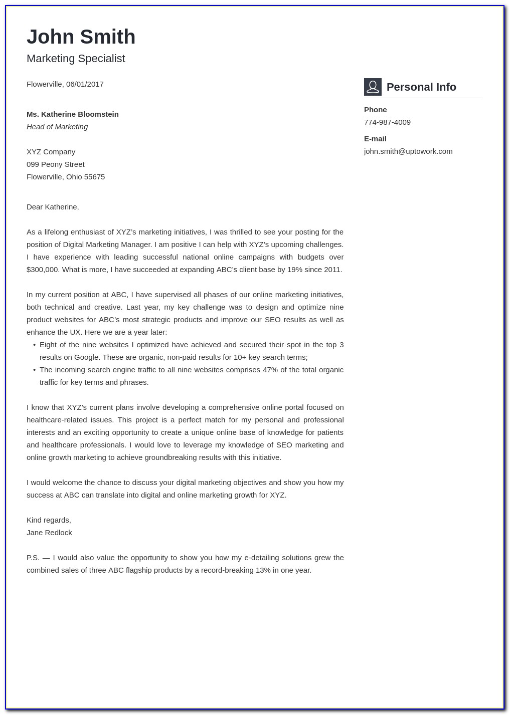 Cover Letter Templates Word Free Download