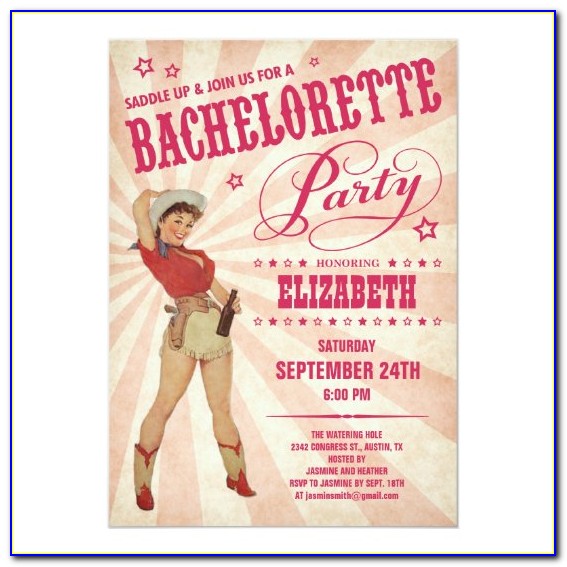Cowgirl Bachelorette Party Invitations Templates