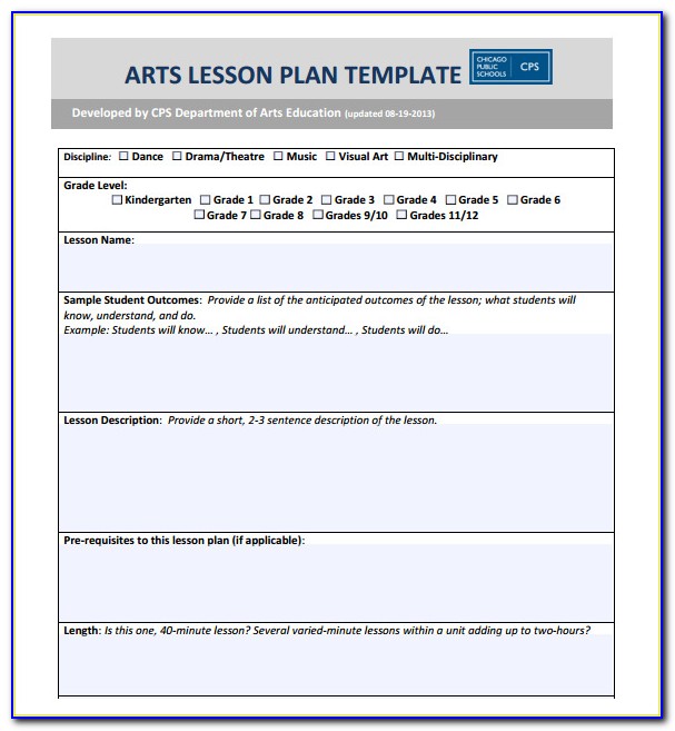 Cps Lesson Plan Template