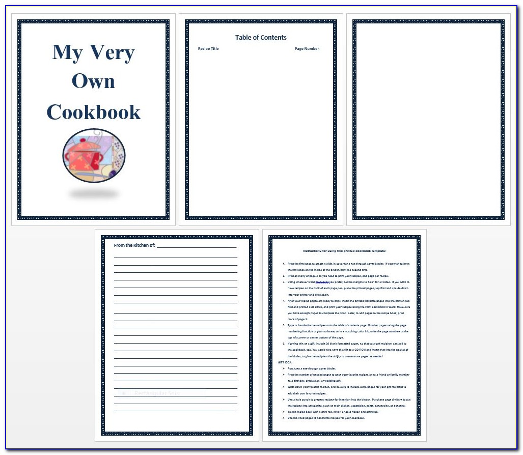 Create A Cookbook Template