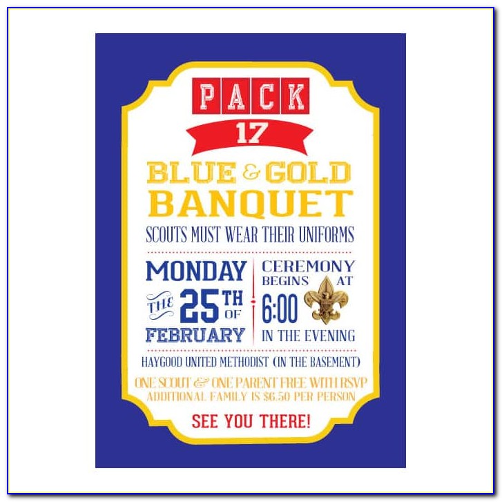 Cub Scout Blue And Gold Banquet Program Template