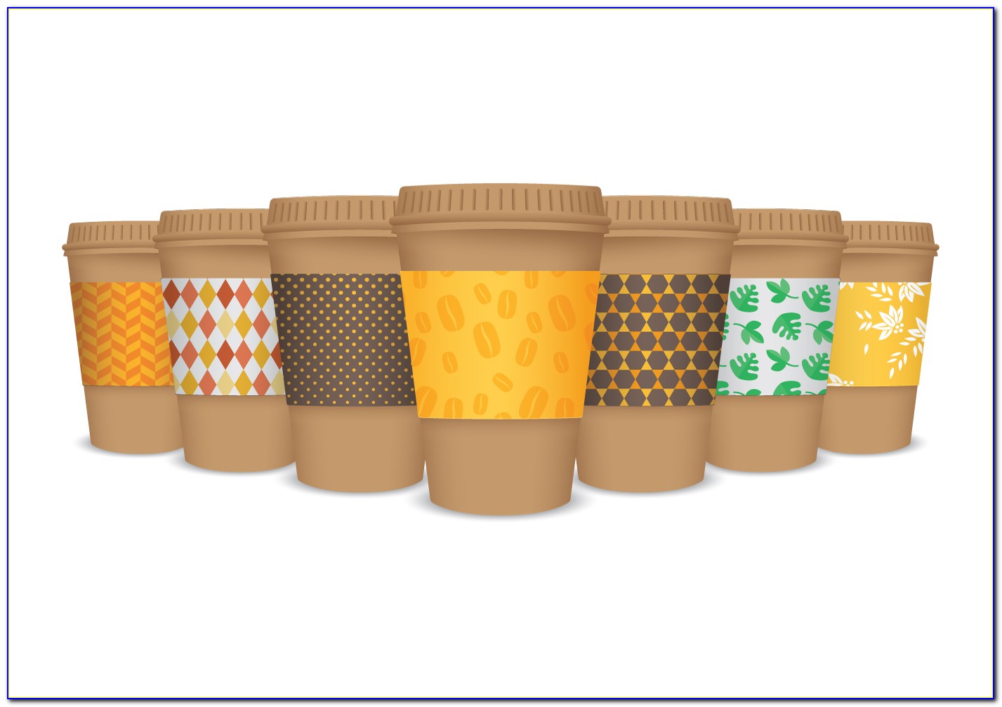 Cup Sleeve Template Png