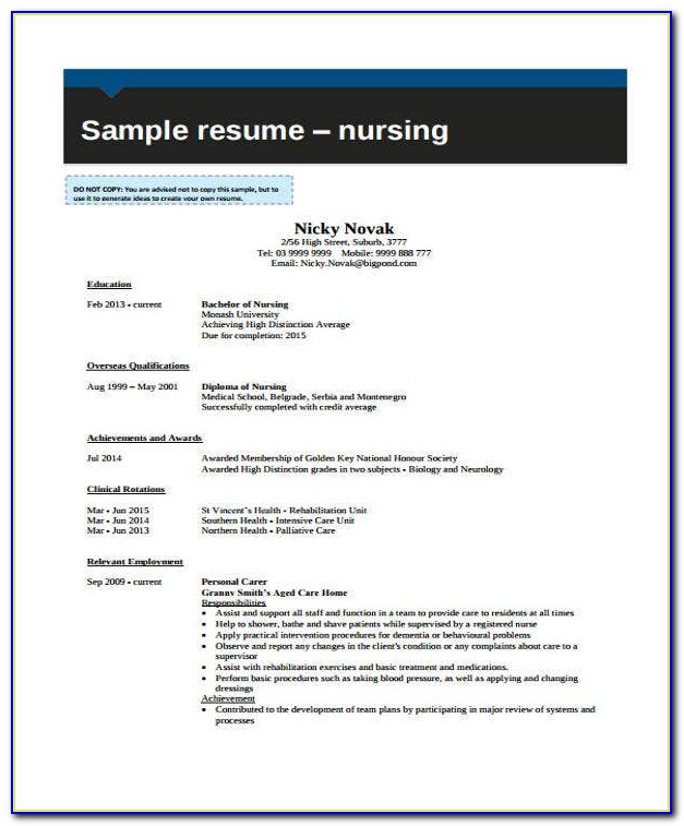 Curriculum Vitae Resume Format Doc