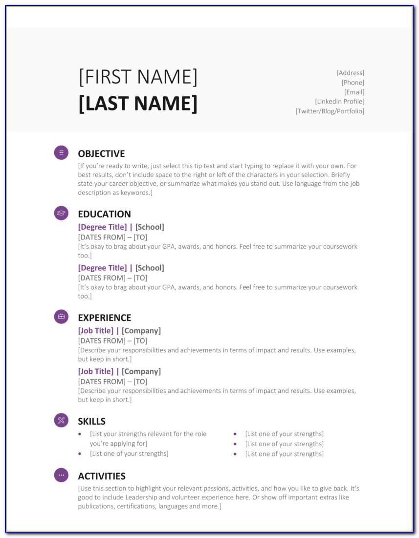 Curriculum Vitae Template For Lawyers
