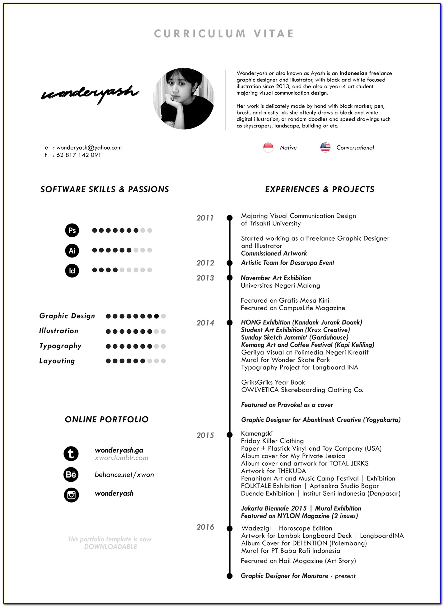 Curriculum Vitae Templates For Students