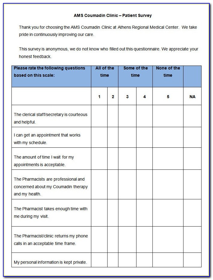 Customer Satisfaction Survey Form Doc