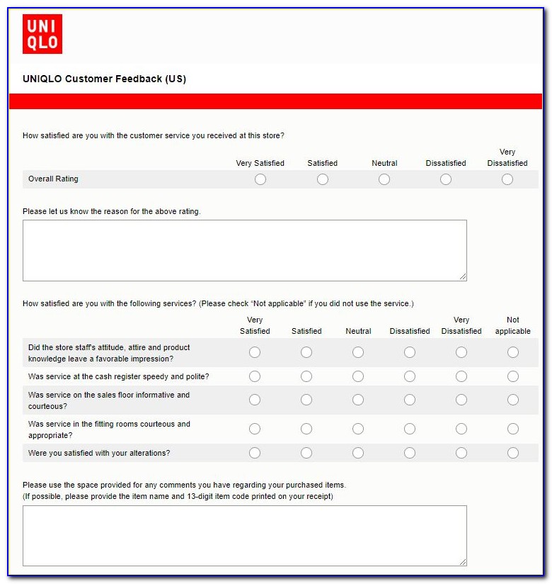 Customer Satisfaction Survey Forms Pdf