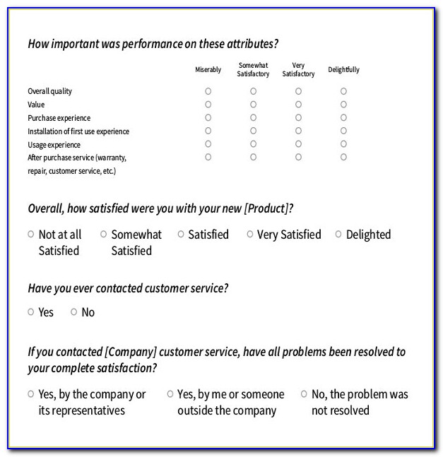 Customer Satisfaction Survey Template Pdf