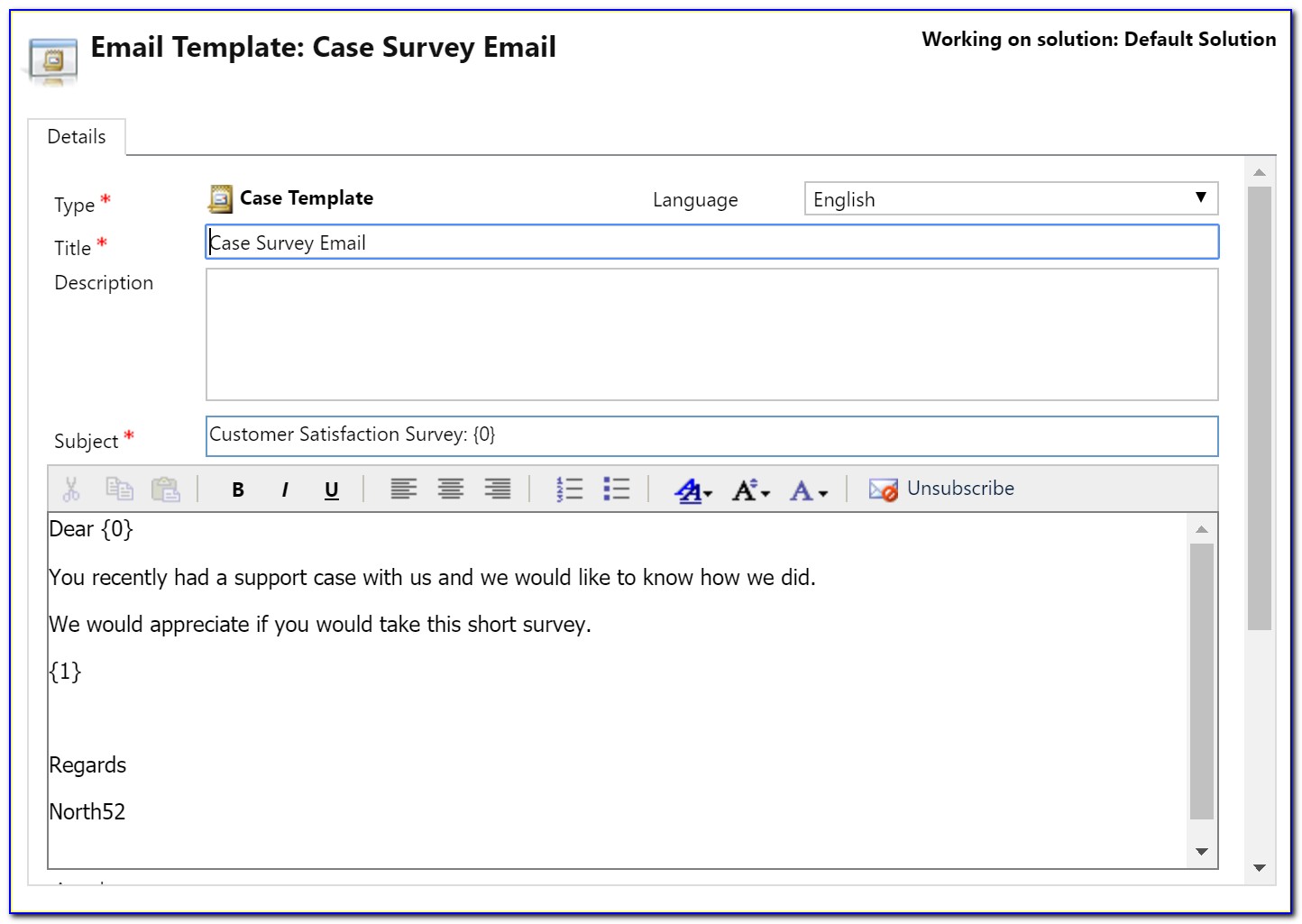 Customer Survey Email Template