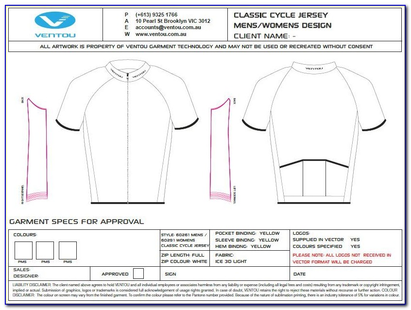 Cycling Jersey Design Template Download