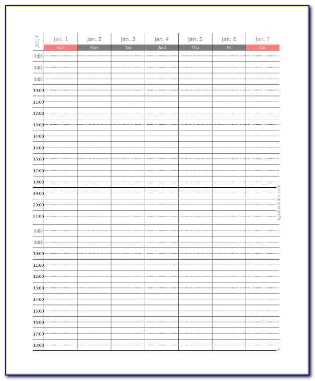 Daily Appointment Template Word