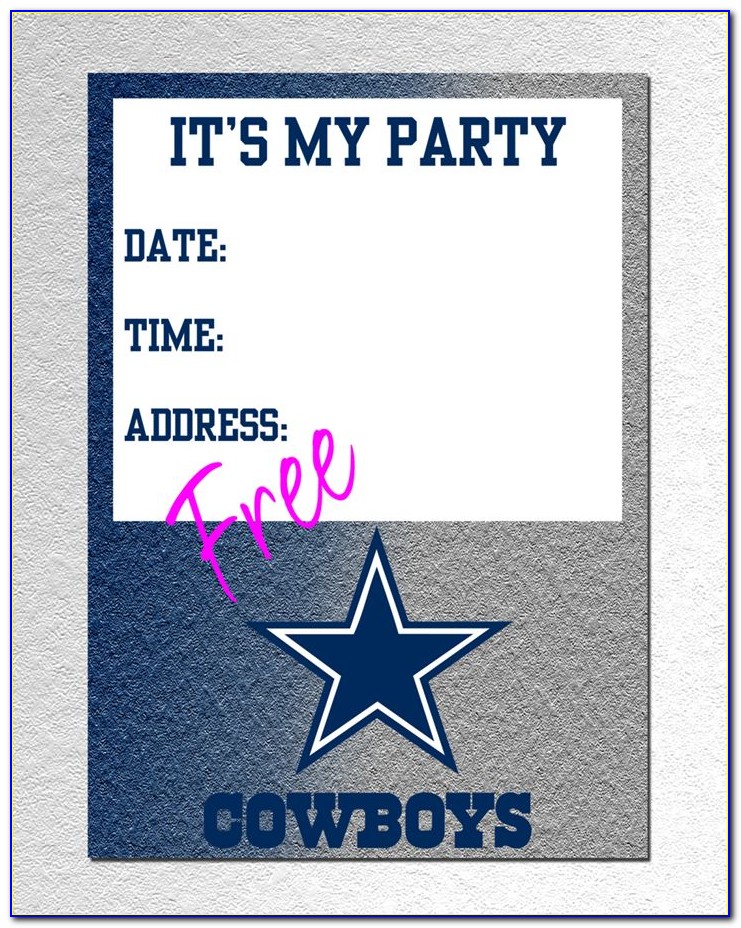 Dallas Cowboys Invitation Template