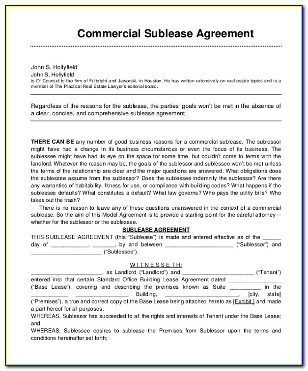Free California Commercial Sublease Agreement Form