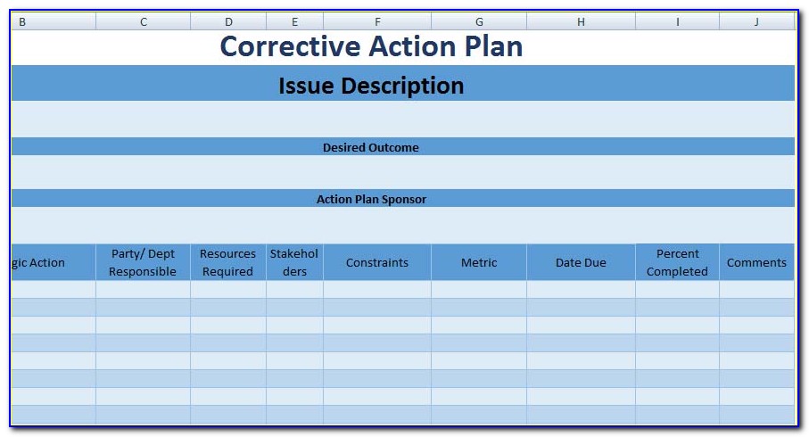 Free Corrective Action Template Word