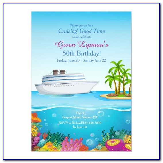 Free Cruise Ship Party Invitation Template