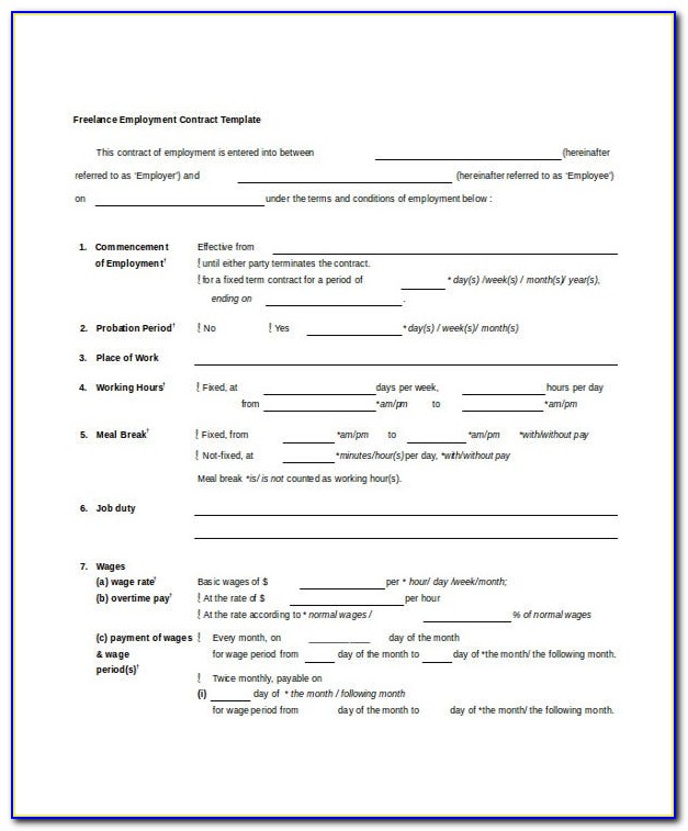 Free Electrical Contractor Contract Template