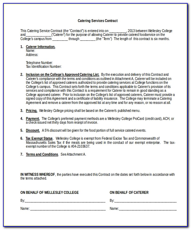 General Terms And Conditions Contract Template