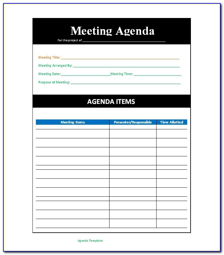 Meeting Minutes Template Free Excel