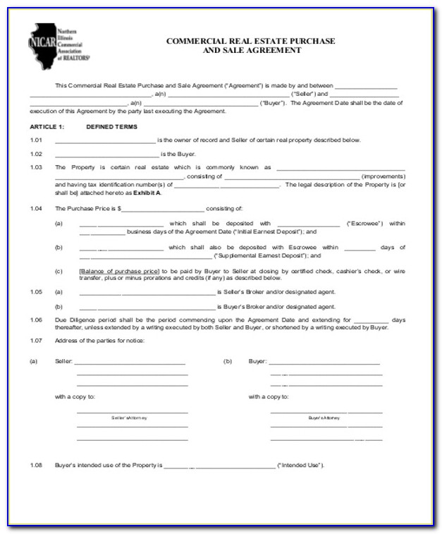 Minnesota Commercial Real Estate Purchase Agreement Form