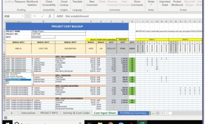 Multiple Construction Project Tracking Template Excel