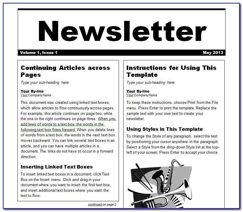 Newsletter Template Free Download