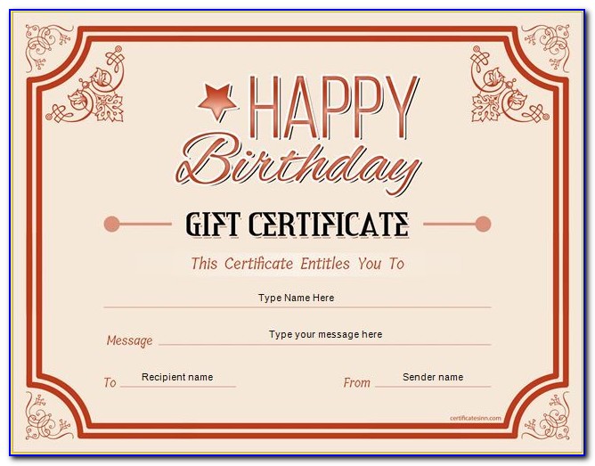 Print Gift Certificate Template
