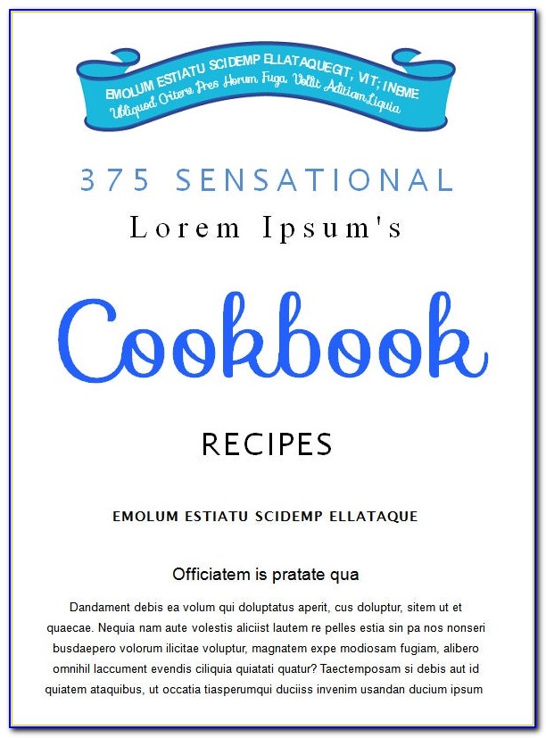 Recipe Template For Microsoft Word