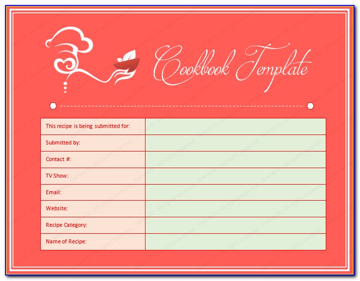 Recipe Template For Word