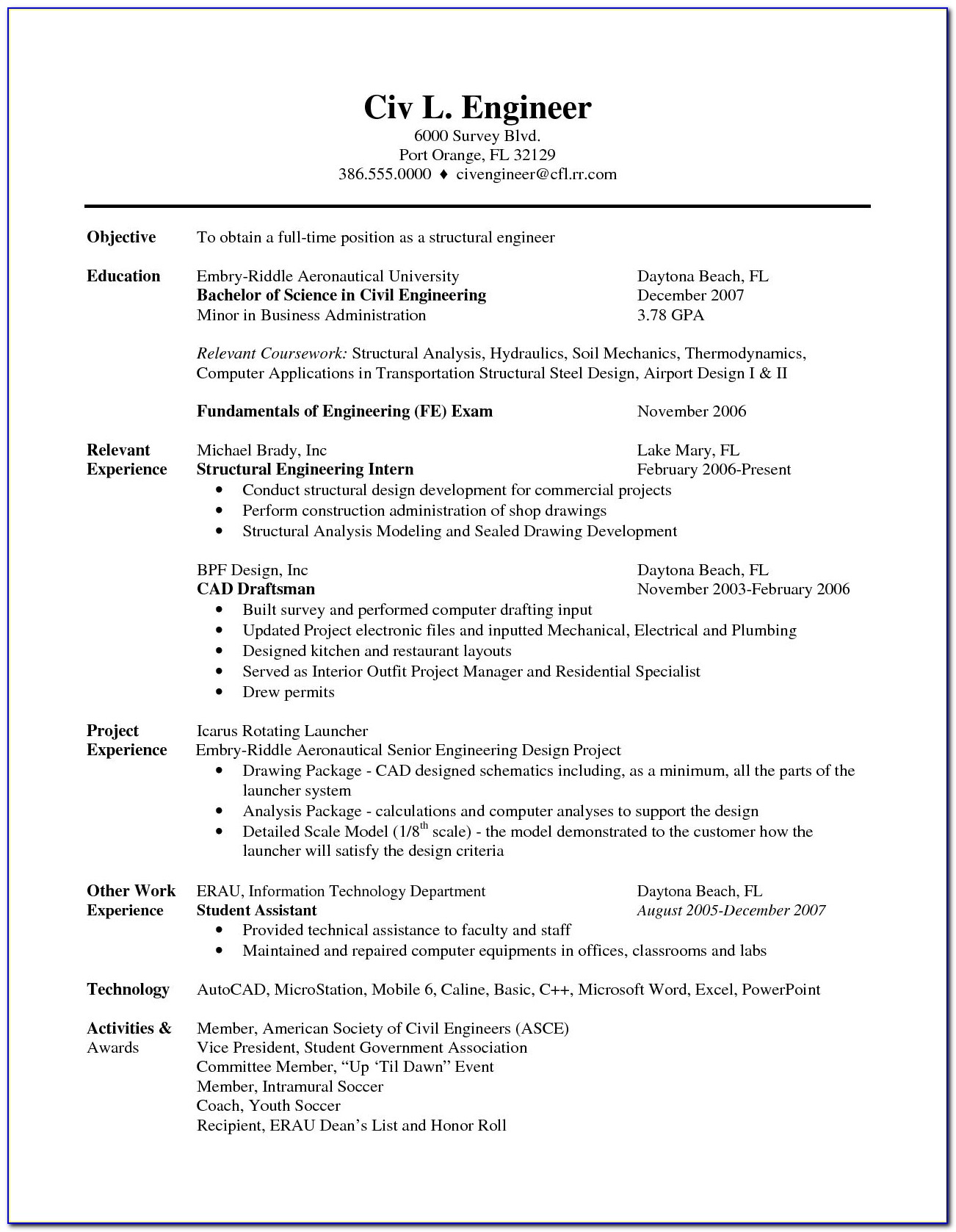 Resume Format For Engineering Students Pdf