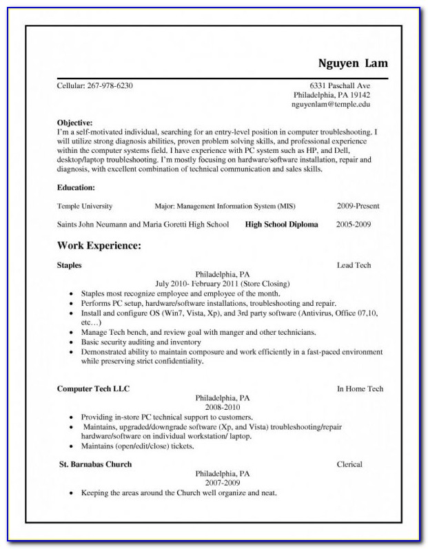 Resume Format For Job Copy And Paste