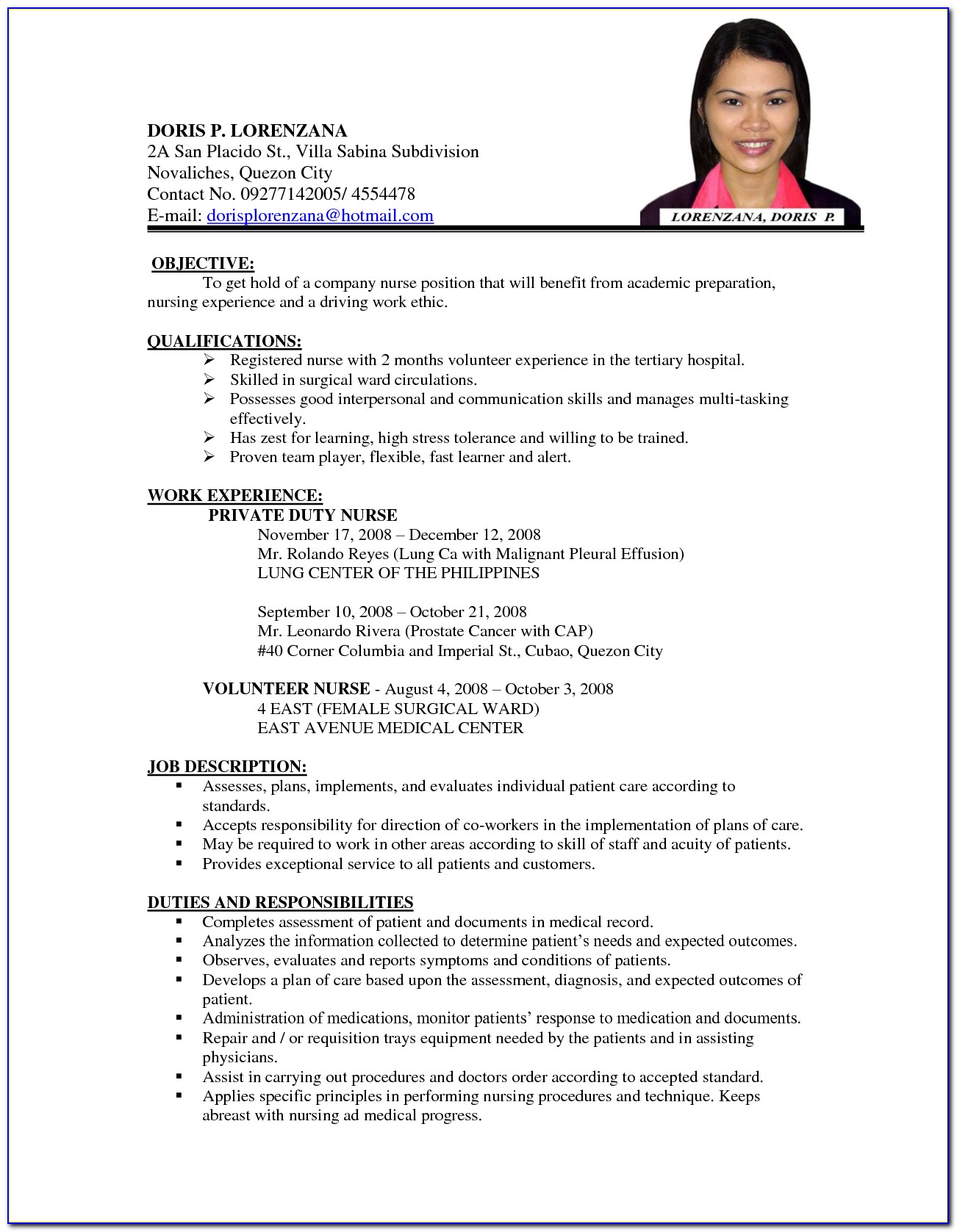 Resume Sample For College Students With No Experience