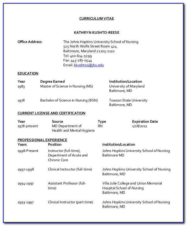 Resume Sample Format For Students