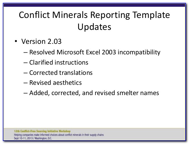 Sample Conflict Minerals Policy Statement