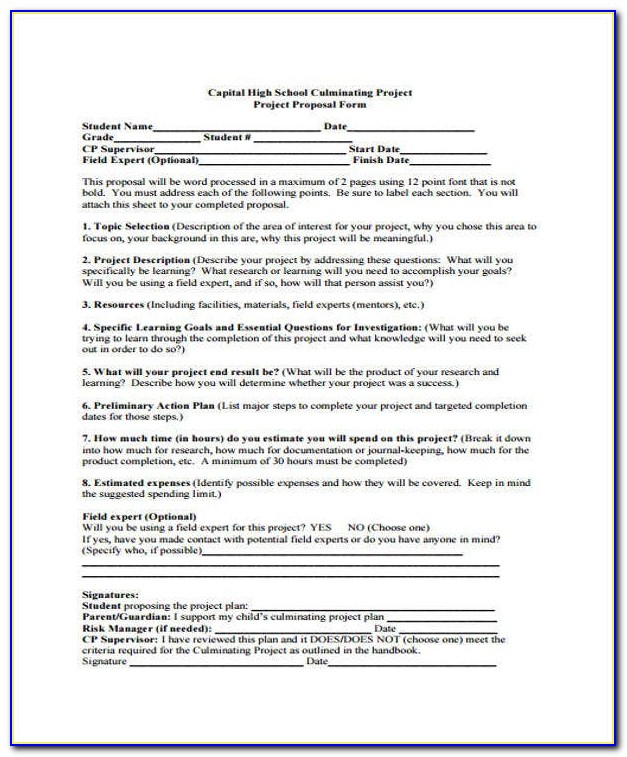 Sample Construction Proposal Form