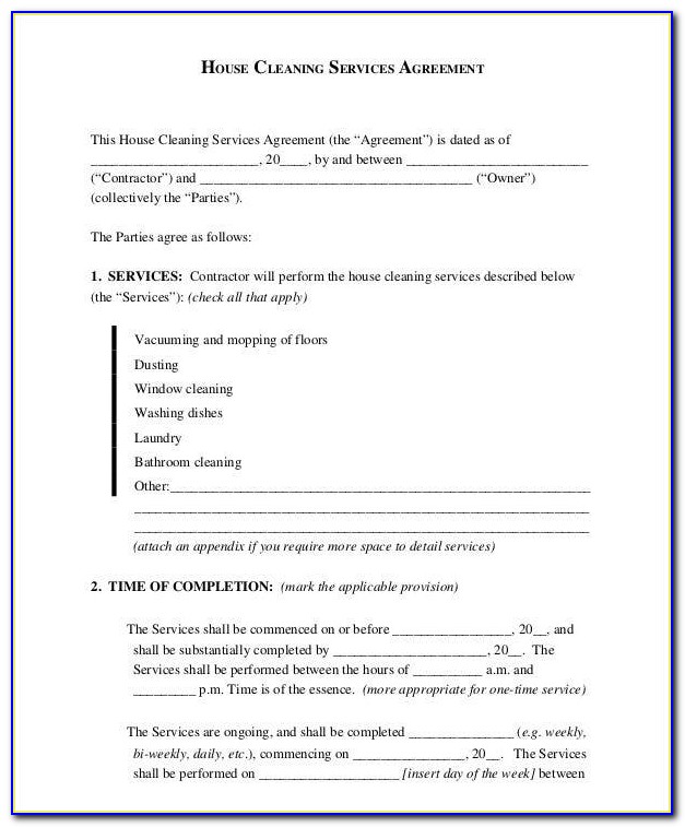 Sample Employment Contract For Contractors