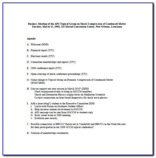 Shareholders Meeting Minutes Template
