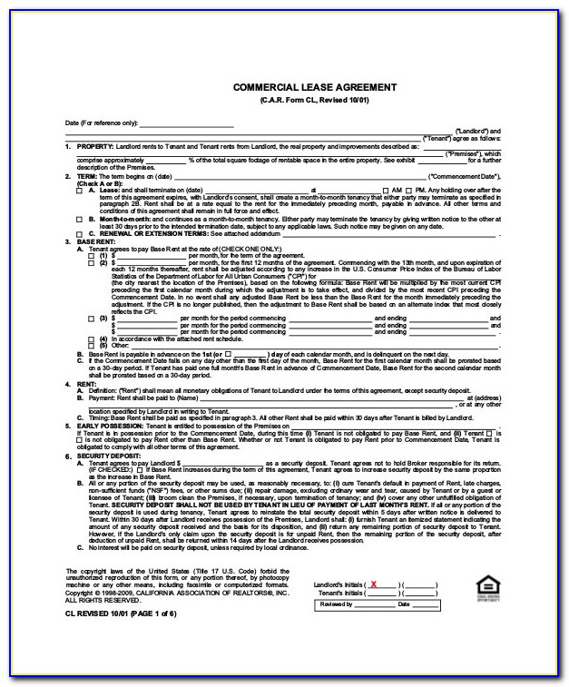 Simple Commercial Lease Agreement Doc
