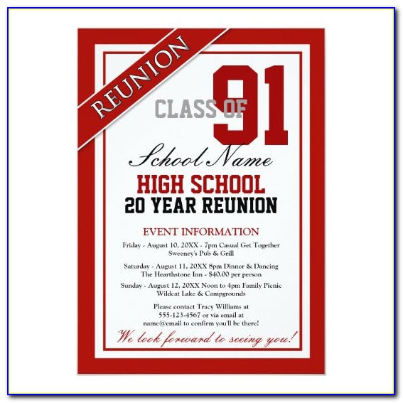 50th Class Reunion Invitation Template
