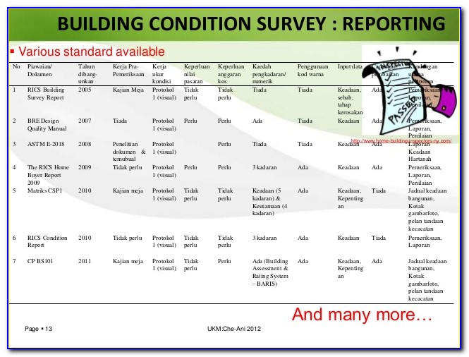 Building Condition Survey Report Example