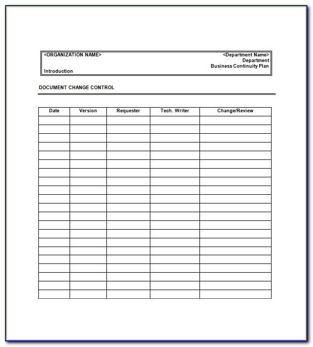 Business Continuity Plan Template Pdf