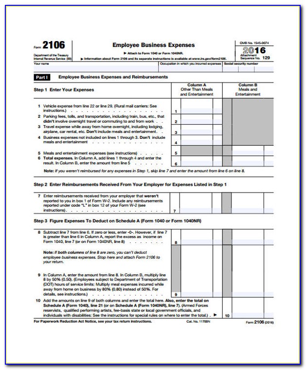 Business Expense Form Template