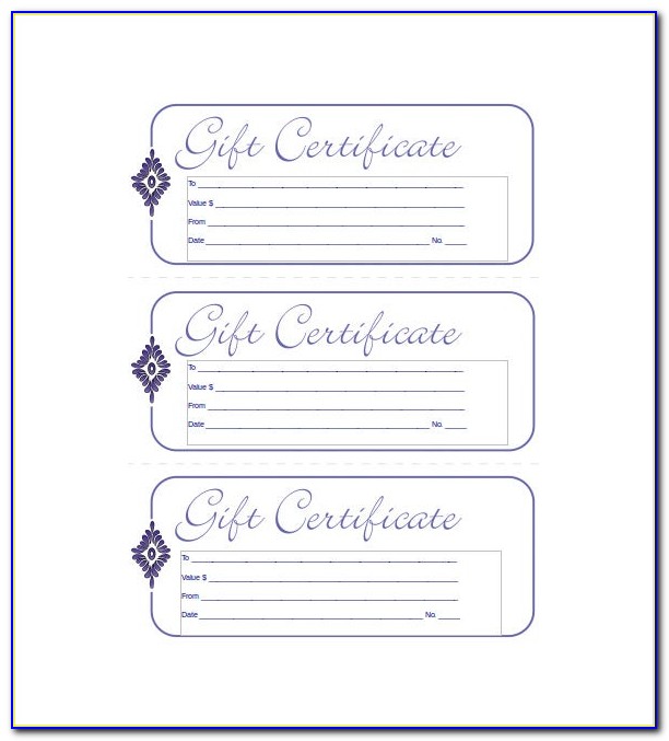 Business Gift Certificate Template Free